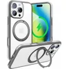 Image de TORRAS Hoesje Geschikt voor Apple iPhone 16 Pro Max - UPRO Ostand R Fusion - Compatibel met MagSafe - 360° Draaibare Standaard - Back Cover Kickstand Ring - Grijs