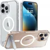 Image de TORRAS Hoesje Geschikt voor Apple iPhone 16 Pro - UPro Pstand - Compatibel met MagSafe - Uitklapbare Kickstand - Back Cover met Magneet - Transparant