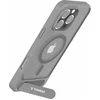 Image de TORRAS Hoesje Geschikt voor Apple iPhone 16 Pro - UPro Pstand - Compatibel met MagSafe - Uitklapbare Kickstand - Back Cover met Magneet - Grijs