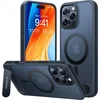 Image de TORRAS Hoesje Geschikt voor Apple iPhone 16 Pro Max - UPro Pstand - Compatibel met MagSafe - Uitklapbare Kickstand - Back Cover met Magneet - Zwart