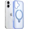 Image de TORRAS UPro Ostand Spin Hoesje Geschikt voor Apple iPhone 16 - Compatibel met MagSafe - 360° Draaibare Magnetische Standaard - Back Cover Kickstand Ring - Blauw