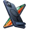 Image de TORRAS Hoesje Geschikt voor Apple iPhone 16 Pro - UPro Pstand - Compatibel met MagSafe - Uitklapbare Kickstand - Back Cover met Magneet - Blauw