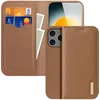 Image de Dux Ducis Hoesje - Geschikt voor iPhone 17 Pro Max Hoesje - Dux Ducis Hivo - Genuine Leather Book Case - Bruin