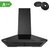 Image de CIARRA CBCB6201-B Afzuigkap Wandschouw 60cm Zwart - inclusief set koolstoffilters - energieklasse A