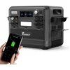 Image de FOSSiBOT F2400 draagbare energiecentrale, 2048Wh/640000mAh LiFePO4 batterij, 2400W (4600W piek) zonnegenerator, Slimme app Energiebeheer,3xAC RV auto USB Type-C QC3.0 PD DC5521 zuivere sinusgolf volledige verkooppunten, 1,5 uur snel opladen - Zwart