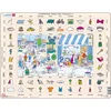 Image de Larsen Rahmenpuzzel - Learning English 2: Im Restaurant und in der Stadt - 70 stukjes.