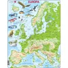 Image de Larsen Europa geografisch met dieren   Puzzel   Kaarten & Geografie   Europa   Educatieve legpuzzel voor kinderen   87 stukjes   Gemaakt in Noorwegen   Extra dikke 2,5 mm stukjes   Tray met vaste rand