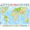 Image de Larsen Wereld geografisch   Puzzel   Kaarten & Geografie   Wereldkaart   Educatieve legpuzzel voor kinderen   80 stukjes   Gemaakt in Noorwegen   Extra dikke 2,5 mm stukjes   Tray met vaste rand