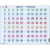 Image de Larsen Tafels   Puzzel   Leren rekenen   Tafels   Educatieve legpuzzel voor kinderen   80 stukjes   Gemaakt in Noorwegen   Extra dikke 2,5 mm stukjes   Tray met vaste rand