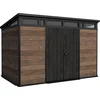 Image de Keter Walnut Pent 117 Tuinhuis - 342x218x226 cm   Donker Bruin