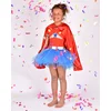 Image de Den Goda Fen Verkleedkledij Wondergirl - Jurk met cape - 110-116cm - 4-6 jaar - Rood/Blauw