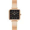Image de Daniel Wellington Quadro Studio Black Rose Gold DW00100518 - Dameshorloge 22x22mm