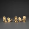 Image de Konstsmide Verlichte pandaberen - 5x st - 8 x 11,5 cm - aan lichtsnoer - led lampjes - warm wit - dieren - kerstverlichting figuren