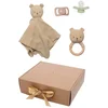 Image de Jabadabado Babycadeau: Teddybeer Knuffeldoekje En Rammelaar Beige Kinderen