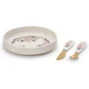 Image de Elodie Silcone bord - Eetset - Kinderbord + vork + mes - Baby servies - Babyservies set - Blue Garden Lt Placement