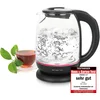 Image de Emerio Waterkoker met Temperatuurregeling 1.7 Liter - LED Verlichting - Oververhittingsbeveiliging en Automatische Uitschakeling - Water niveau indicator - Elektrische Waterkoker 2200W - WK-119255.5 Zwart / Glas