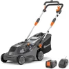 Image de Husqvarna Accu grasmaaier Aspire LC34-P4A, voor 500 m² gazon I elektrische grasmaaier, 30 l opvangbak, 34 cm maaibreedte, compact en opvouwbaar (incl. accu & oplader)