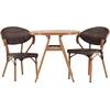 Image de Abrantes tuinmeubelset tafel, 2 stoelen bruin.