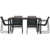 Image de Lampedusa tuinmeubelset 1 eettafel, 6 stoelen zwart.