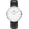 Image de Daniel Wellington Classic Sheffield DW00100020 - Horloge - Leer - Zwart - Ø 40 mm