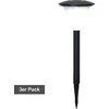 Image de Star Trading Solar paalverlichting Faro, set van 3, padverlichting, zwart, batterij, schemersensor, warm wit, 26 cm