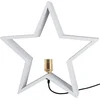 Image de STAR Trading Lysekil Kerst Tafellamp Ster - E27 - 50 cm- hout/staal/wit/geelkoper