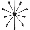 Image de Star Trading hanglamp 'Pix' voor 9 x E14 gloeilampen, zwart metaal, stervormig, netvoeding, Ø 56cm