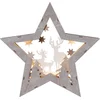 Image de Star Trading LED Kerstdecoratie Fauna van Star Trading, houten ster tafeldecoratie met verlichting, warm wit, op batterijen, hoog