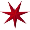 Image de Star Papierster Rozen 100 cm - Rood, Met Textielkabel en E14 Fitting, Sfeervolle Kerstdecoratie voor Binnen, Perfect voor Raam, Boom, Tafel of Wand, Elegant en Traditioneel voor Feestdagen en Winterse Versiering