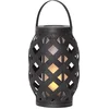 Image de Star Trading Flame LED lantaarn - zwart - groot (H 23 cm)