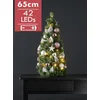 Image de Mini versierde Kerstboom "Noel" 65cm -lichtkleur: Warm Wit -Werkt op batterijen -Met timer functie -Kerstdecoratie