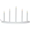 Image de Star Trading 'Accent' houten boog, wit, 5-lamps, E10-lamp, warm wit, H 36 cm, B 60 cm