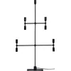 Image de Star Trading Moderne kandelaar 'Twice', 5-armig, 9-vlammig, E14-fitting, netvoeding, zwart, H 91 cm