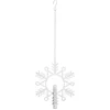 Image de Star Trading decoratie Flame Sneeuw, sneeuwvlok, decoratieve lamp, metaal, wit, LED, timer, warm wit, 29 cm