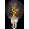 Image de G95 bol - E27 - 3W - Super Warm Wit <2200K - Filament - Rookglas