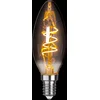 Image de Kaarslamp - E14 - 3W - Super Warm Wit <2200K - Filament - Rookglas