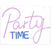 Image de Star Trading decoratie Plexy, Party Time, feestdecoratie, wanddecoratie, interieur, perspex, LED, roze, blauw, USB-kabel, 48 cm