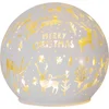 Image de Star Trading LED ball light MerryX-Mas, tafeldecoratie, wit, warm wit, glazen bol, timer, batterij, Ø12 cm