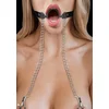Image de Shots Ouch! - O-Ring Gag met Tepelklemmen - Zwart