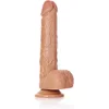 Image de Realrock - Dildo - Rechte En Realistisch - Met Ballen En Zuignap - 18x3cmtan