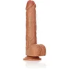Image de Shots - RealRock Rechte Realistische Dildo met Ballen en Zuignap - 25,5 cm tan