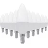 Image de E14 LED-lamp 8W 220V C37 180 ° (10 stuks) - Warm wit licht - Overig - Pack de 10 - Wit Chaud 2300K - 3500K - SILUMEN