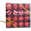 Image de Kerstballen Arabesques 16 pc's Ø6cm - Plastic - Rood - Rouge - SILUMEN