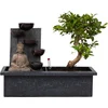 Image de Plant in a Box - Bonsai boompje met Easy-care watersysteem én stromende waterval over Buddha beeldje - kamerplant - Hoogte 25-35cm
