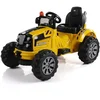Image de Elektrische Kindertractor 12V   3 tot 6 jaar   Krachtig Accuvoertuig met Soft-Start & MP3   Kindertractor met LED-Koplampen, Veiligheidsgordel & 2 Motoren   Geel