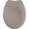 Image de spirella Toiletbril Softclose - Duroplast WC-Bril met Chromen Scharnieren - Antislip Voetjes - Matte afwerking - Taupe