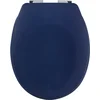 Image de spirella Toiletbril Softclose - Duroplast WC-Bril met Chroomkleurige Scharnieren - Matte Afwerking - Blauw
