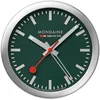 Image de Mondaine M997.MCAL.66SBV Desk Klok - Stationsklok - Mineraalglas - Aluminium - Zilver - 12.5 cm lang - Quartz - 3 ATM (spatwater)