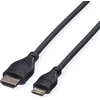 Image de ROLINE Monitorkabel HDMI High Speed met Ethernet, HDMI Male - Mini HDMI Male, 0,8 m