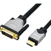 Image de ROLINE Monitorkabel DVI (24+1) - HDMI, M/M, zwart / zilver, 2 m